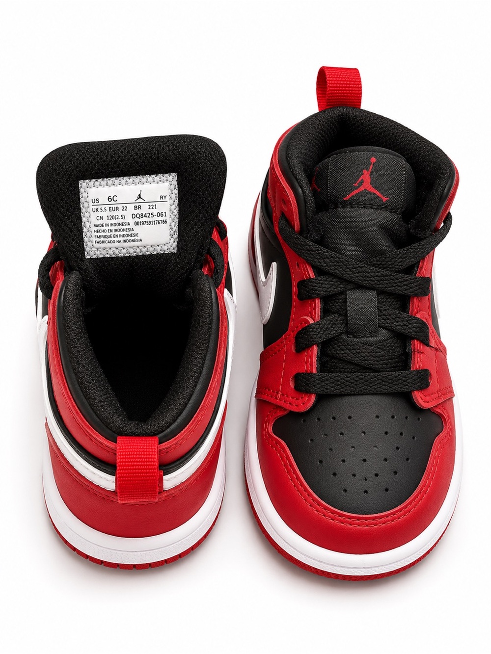 Jordan Kids' High-Top Sneakers in Red/Black/White
